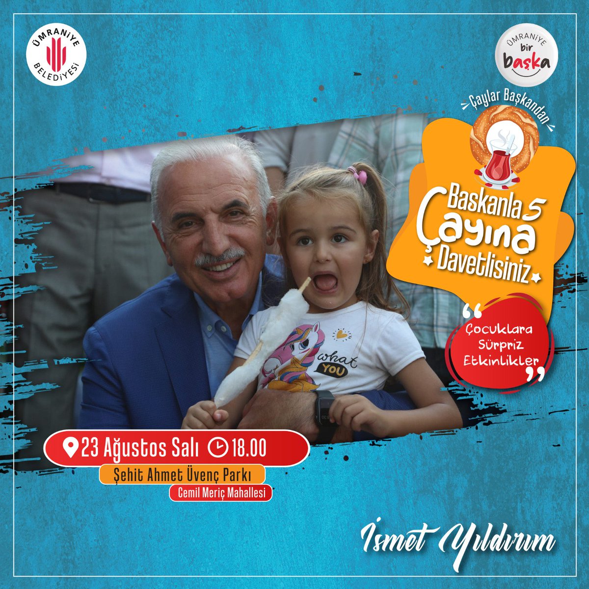 İçten bir muhabbetle özlem giderdiğimiz unutulmaz buluşmalarımızın adı; "Başkanla 5 Çayı☕" ile haftanın ilk buluşmasında 📍Cemil Meriç Mahallesi'nde olacağız.

Tüm komşularımız davetlidir.

🗓️23 Ağustos
⏰18:00
📍 Şehit Ahmet Üvenç Parkı