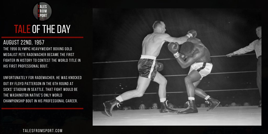 TalesFromSport's tweet photo. #TaleOfTheDay
Ft. Pete Rademacher & Floyd Patterson
#OnThisDay https://t.co/15KNbaziKd