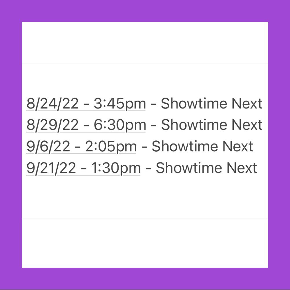 Mark your calendars! Upcoming TV schedule for #StudentBody on <a href="/Showtime/">SHOWTIME</a>!