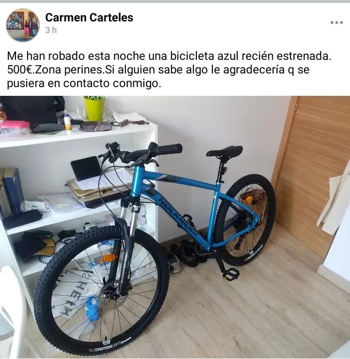 Bicicleta robada en zona Perines
Rockrider ST 540