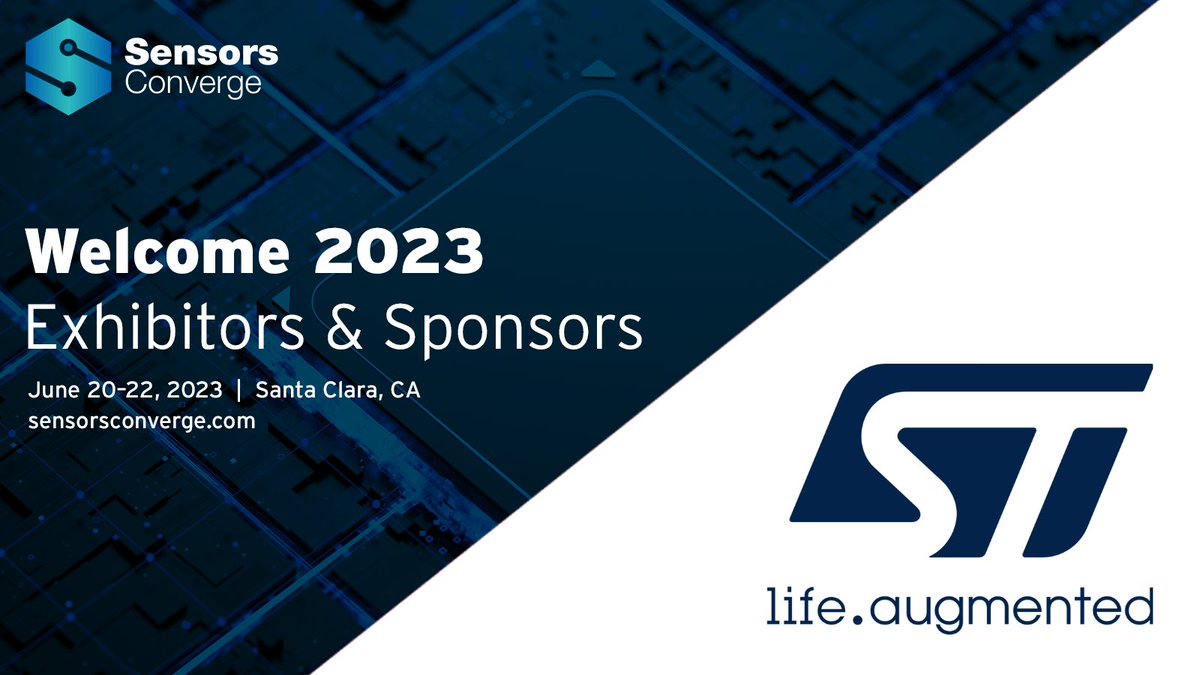 We are excited to welcome <a href="/ST_World/">STMicroelectronics</a> to #SensorsConverge 2023! Learn more: st.com

Get on the list for Sensors Converge 2023! sensorsconverge.com/sensorsconverg…

#Sensors #sensing #semiconductor #manufacturing  #sustainabilty #electronics #embedded