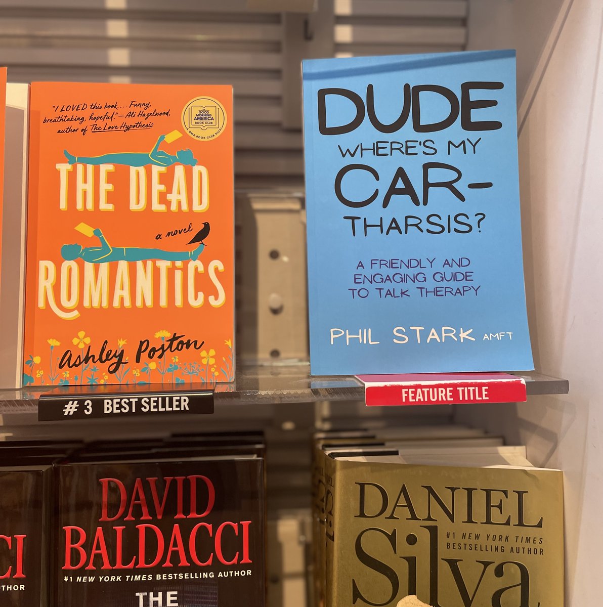 pbstarkok's tweet photo. Great phone call with Manager Luis at the #hudsonnews at #burbankairport - after #DWMC spent so long on the best seller list, they've opted to move us to the #featuretitle shelf - give some other authors a chance at the #bestseller rankings - happy to share the shelf space! https://t.co/5ZCmp8OmaQ