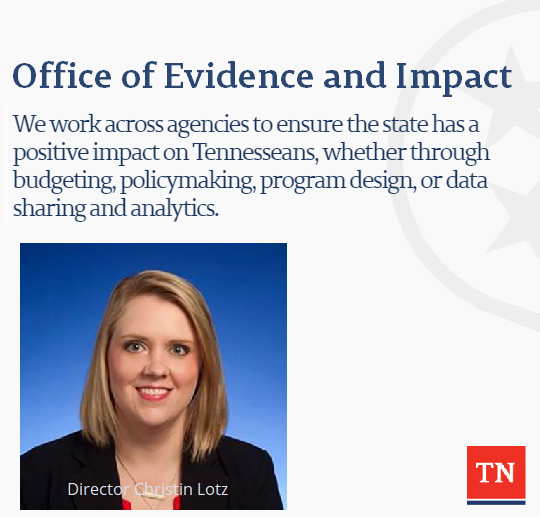 TNDeptofFandA's tweet photo. F&A's @ChristinLotz's Office of Evidence and Impact, joined by @SenBoWatson, will work with @NCSLorg and other states in the Governing 4 Results network to advance state use of data and evidence. #BestManagedState #TeamTN https://t.co/8EiSSqO8xZ https://t.co/ShnUTuTjnQ
