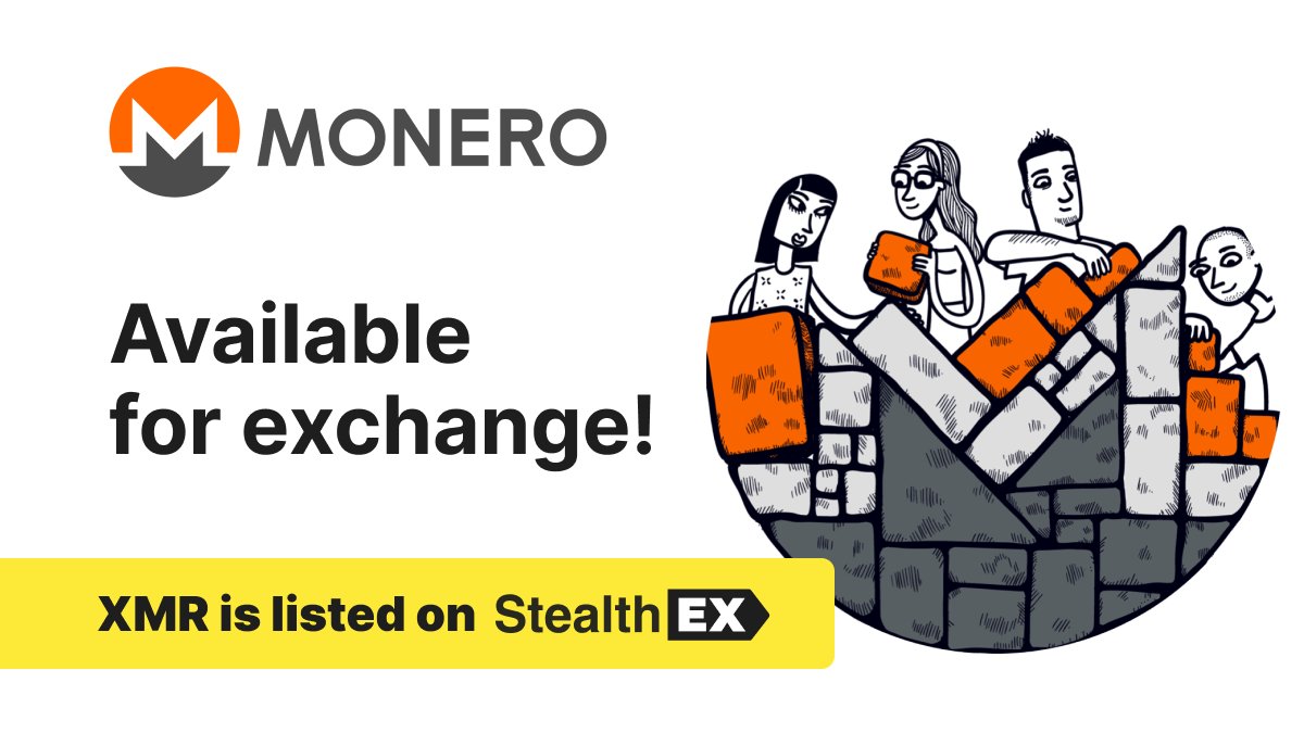 StealthEX_io's tweet photo. Glad to answer your question 📢 
 
@monero $XMR swaps are fully operational after the recent update –
@StealthEX_io is happy to support #monero community and offer our services. 

Limitless $XMR exchanges with over 450 assets, no registration or custody 👇
https://t.co/l47Fv3PWrm https://t.co/DcOiFcWq3v