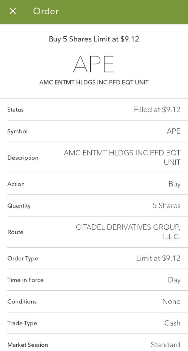 nanomonte's tweet photo. Routing  $APE buying orders through Citadel Derivates??? Same story on and on… when will this be stopped. ⁦@CEOAdam⁩ https://t.co/UX0IYRHIyC