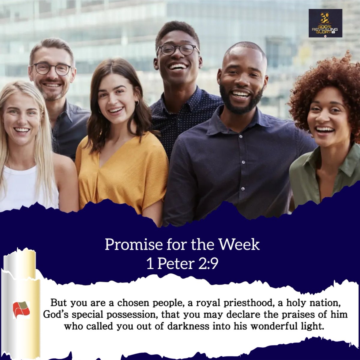 FountainLondon's tweet photo. 1 Peter 2:9.
But you are not like that, for you are a chosen people. You are royal priests, a holy nation, God’s very own possession. As a result, you can show others the goodness of God, for he called you out of the darkness into his wonderful light.
#promisefortheweek https://t.co/ucudEW7qYe