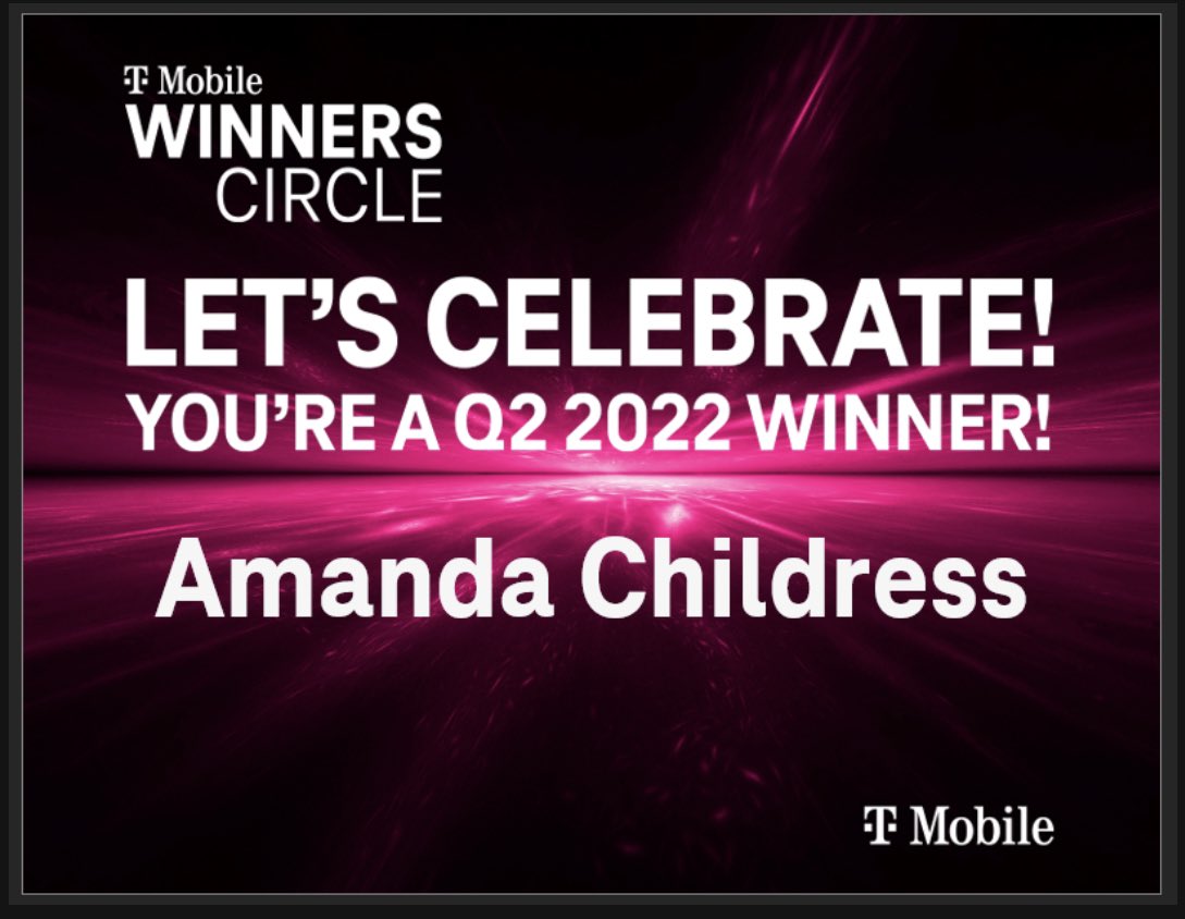 forbesultd87's tweet photo. Congrats to our Q2 Winner’s Circle Winners in the Lynchburg Charlottesville Market. We saw some amazing performances that have continued into the 2nd half of the year , and I can’t wait to see who repeats in Q3 . @AmandaTmobile @MagentaBeardO @ktownshend88 @ChappyCLT https://t.co/tzUUWv0cdP