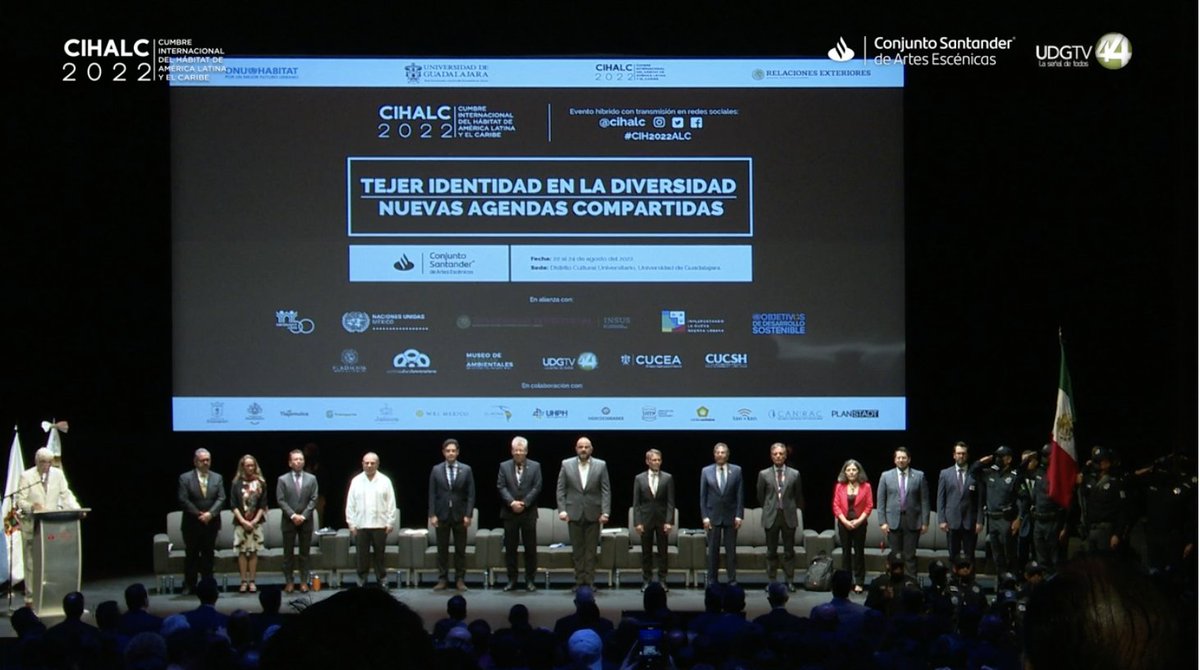 ONUMX's tweet photo. Inauguración de la Cumbre Internacional del Hábitat 2022,  un encuentro de especialistas que dialogarán sobre cómo lograr ciudades de calidad y preservar los recursos naturales.
#CIH2022ALC @udg_oficial @SRE_mx @CANAL44TV @cihalc 
🧵👇 https://t.co/UMJoAQnMFr