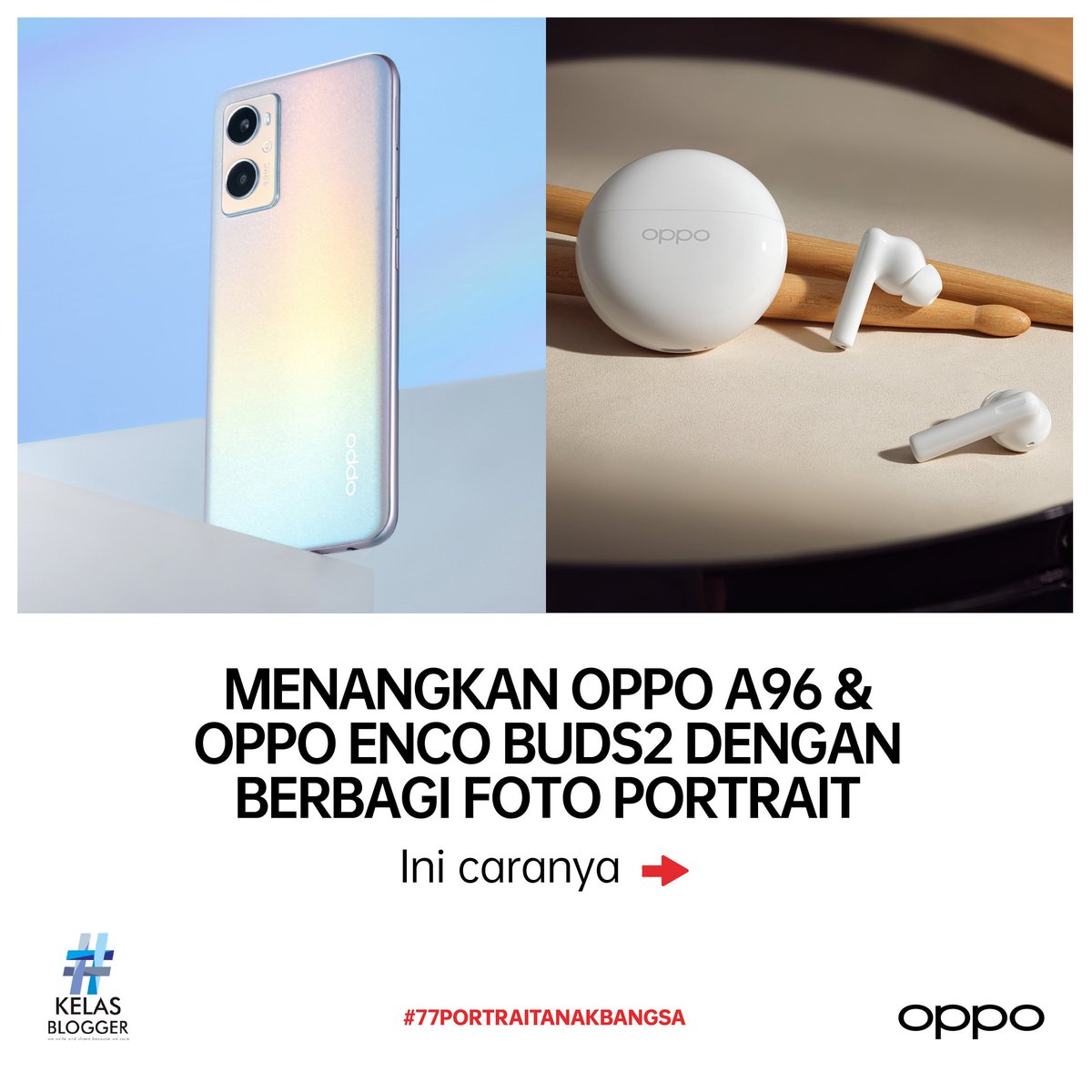 KelasBloggerID's tweet image. cek ig #kelasblogger buruan.
ada hadiah ponsel OPPO A96 loh.