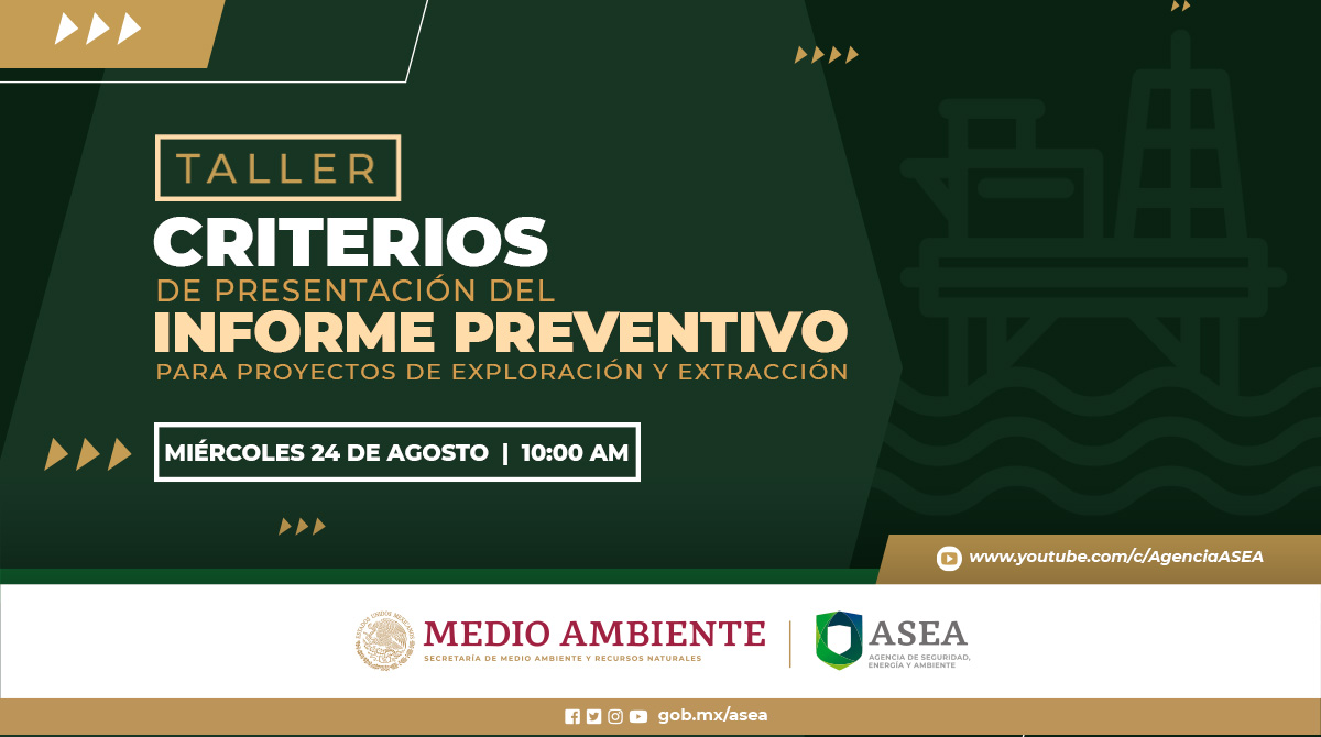 agencia_asea's tweet photo. La #ASEA ya prepara el próximo #Taller virtual:
➡️Difusión de criterios de presentación del #InformePreventivo para proyectos de #Exploración y #Extracción.
➡️🗓️ 24 de Agosto
➡️🕚10:00 am
➡️Canal de #YouTubeASEA
https://t.co/4cAq8X8HcX https://t.co/jCE2DpT2Ky