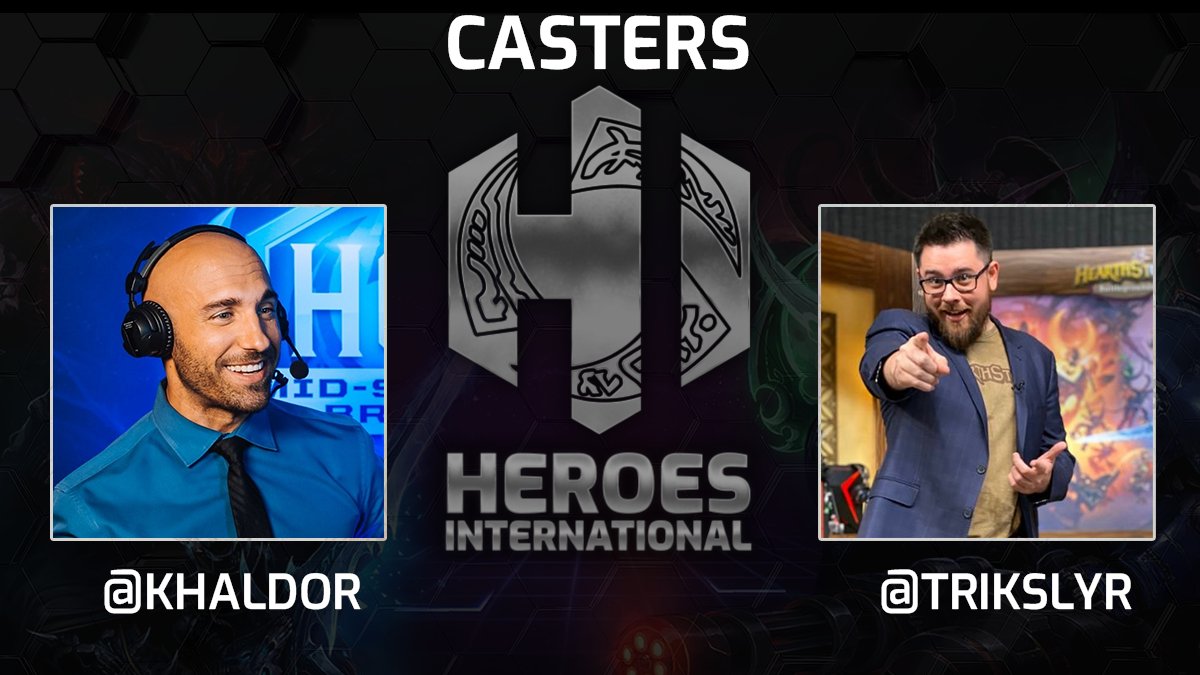 We are excited to announce the first two casters for the #HeroesInternational LAN finals! Both <a href="/Khaldor/">Thomas Kilian</a> and <a href="/Trikslyr/">🔴Live Now - Twitch.tv/Trikslyr</a> will be casting LIVE from <a href="/NLGMiami/">NXT LVL Gaming and Sim Racing Miami</a>!