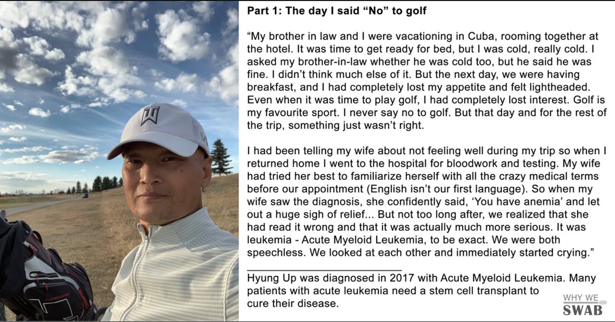 MunStemCellClub's tweet photo. Hyung Up's Story Part 1!🩸

We are sharing Hyung Up's story to raise awareness about the need for East Asian stem cell donors. Visit https://t.co/lp2NPNpVuK to learn more about how you can become a stem cell donor and help save a life!

#stemcellclub #stemcelldonation https://t.co/sKxfbx1HCL