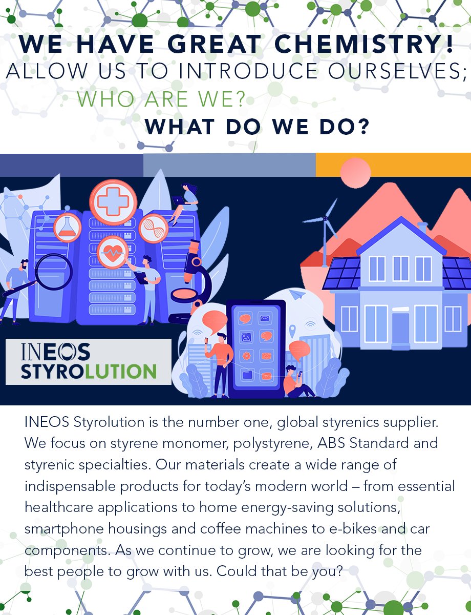 Styrolution's tweet photo. #INEOS #Styrolution, the #1 global #styrenics supplier. Our materials create a range of indispensable products for our modern world – from essential #healthcare applications to home energy-saving solutions, smartphone housings and coffee machines to e-bikes and car components. https://t.co/cLqSb2iMoa