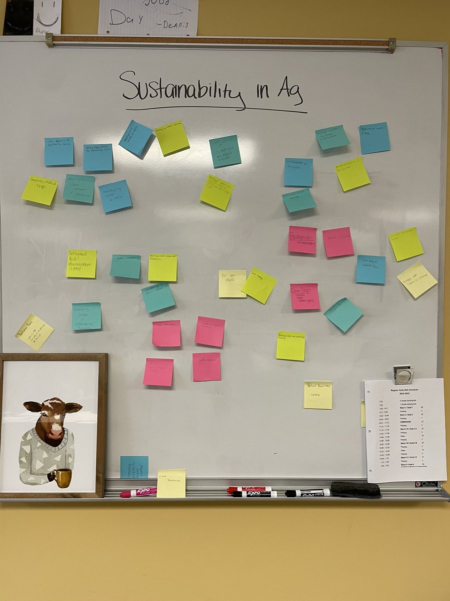 AgWithMissLee's tweet photo. Ag Power students are starting their sustainable agriculture unit and they came up with so many awesome sustainable farming practices that are being used within the industry #futureleadersinag #teachag #sustainableag https://t.co/mWXY2fgxxV