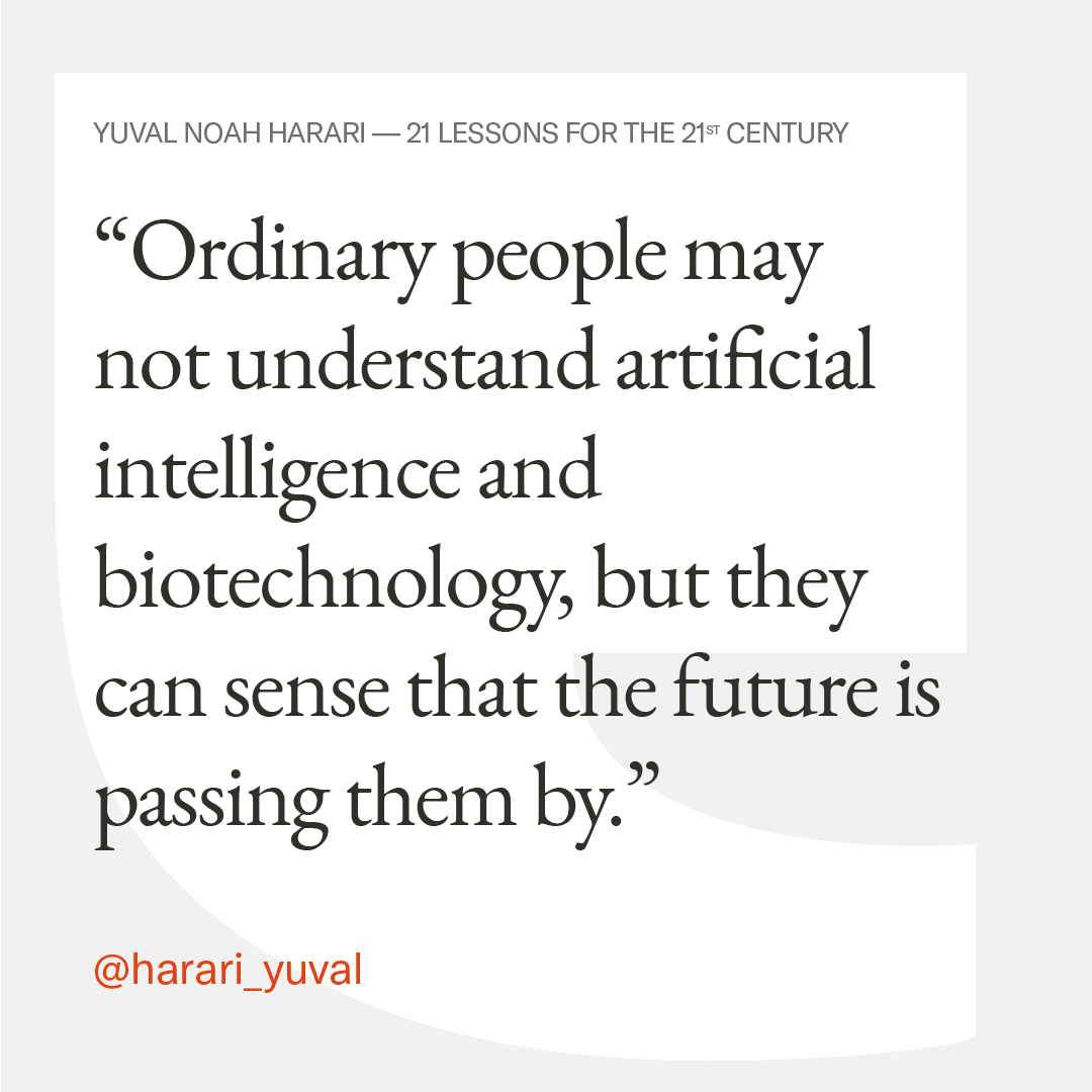 Yuval Noah Harari on Twitter: "One of the great anxieties of our time