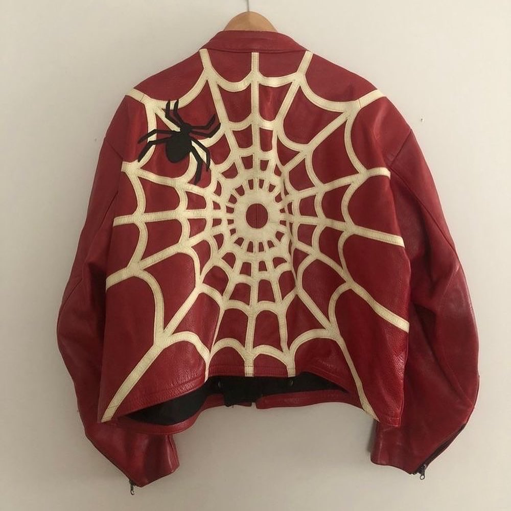 dystopria's tweet photo. Vanson Leathers - Spider Web Leather Jacket https://t.co/LgWo97Mo3e