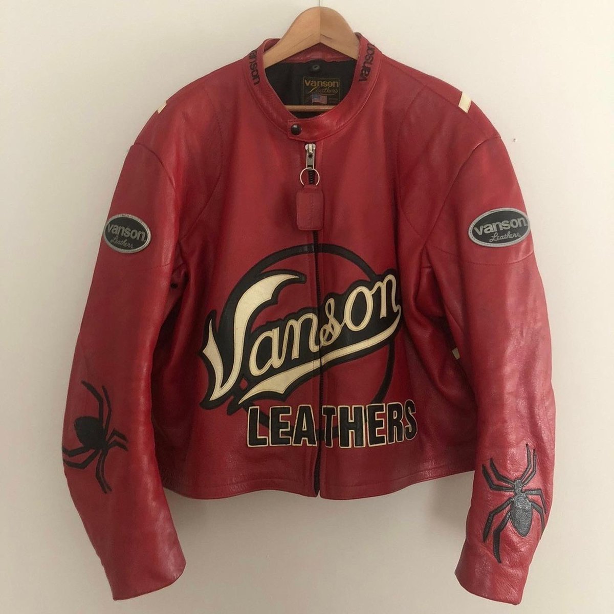 dystopria's tweet photo. Vanson Leathers - Spider Web Leather Jacket https://t.co/LgWo97Mo3e