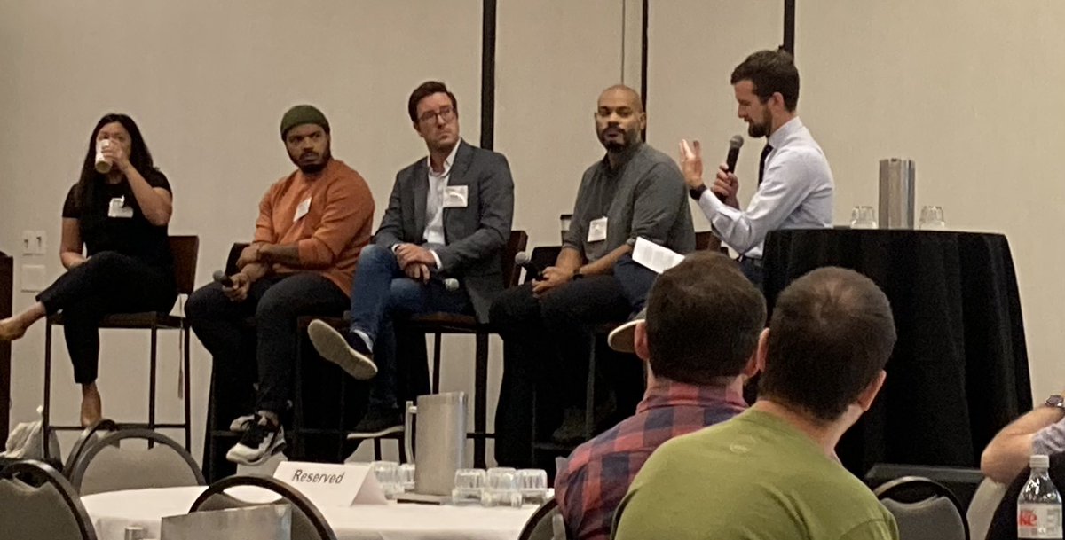 Great opening panel at #APBP2022 with incredible local elected officials working on “big questions”. Favorite point made by council member Jalali: we need to rethink the power structure in transportation agencies because people using transit everyday not represented on boards.