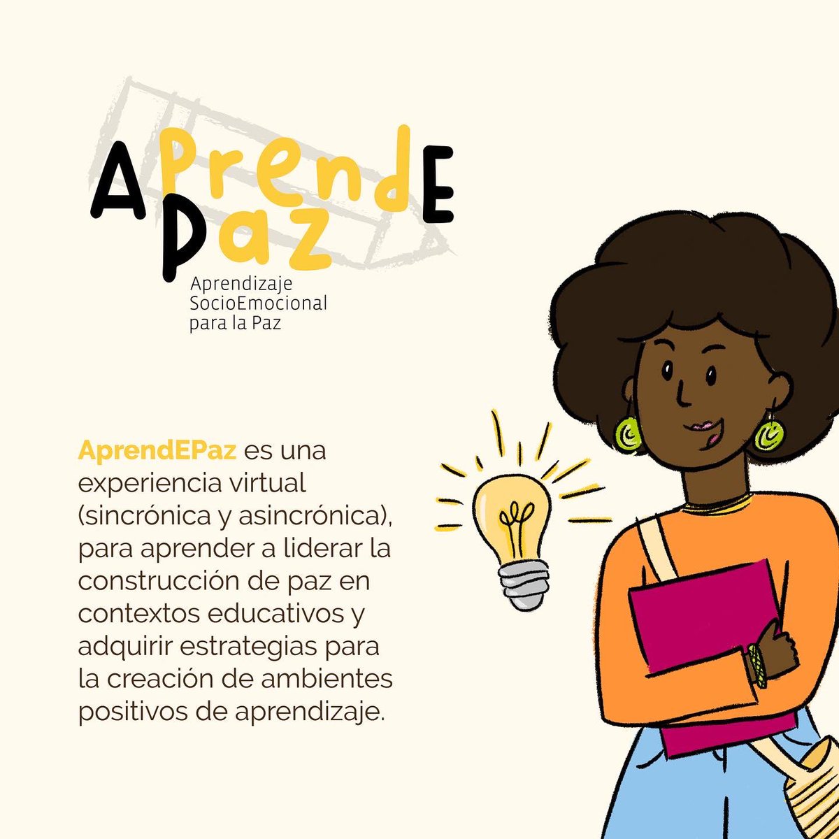 FCompaz's tweet photo. La semana pasada inició la segunda edición de #AprendEPaz, el programa que creamos con #Coschool y que busca impulsar las habilidades socioemocionales como una herramienta pedagógica para la creación de ambientes positivos de aprendizaje. 📚🤍 https://t.co/iBmP7dlV7I