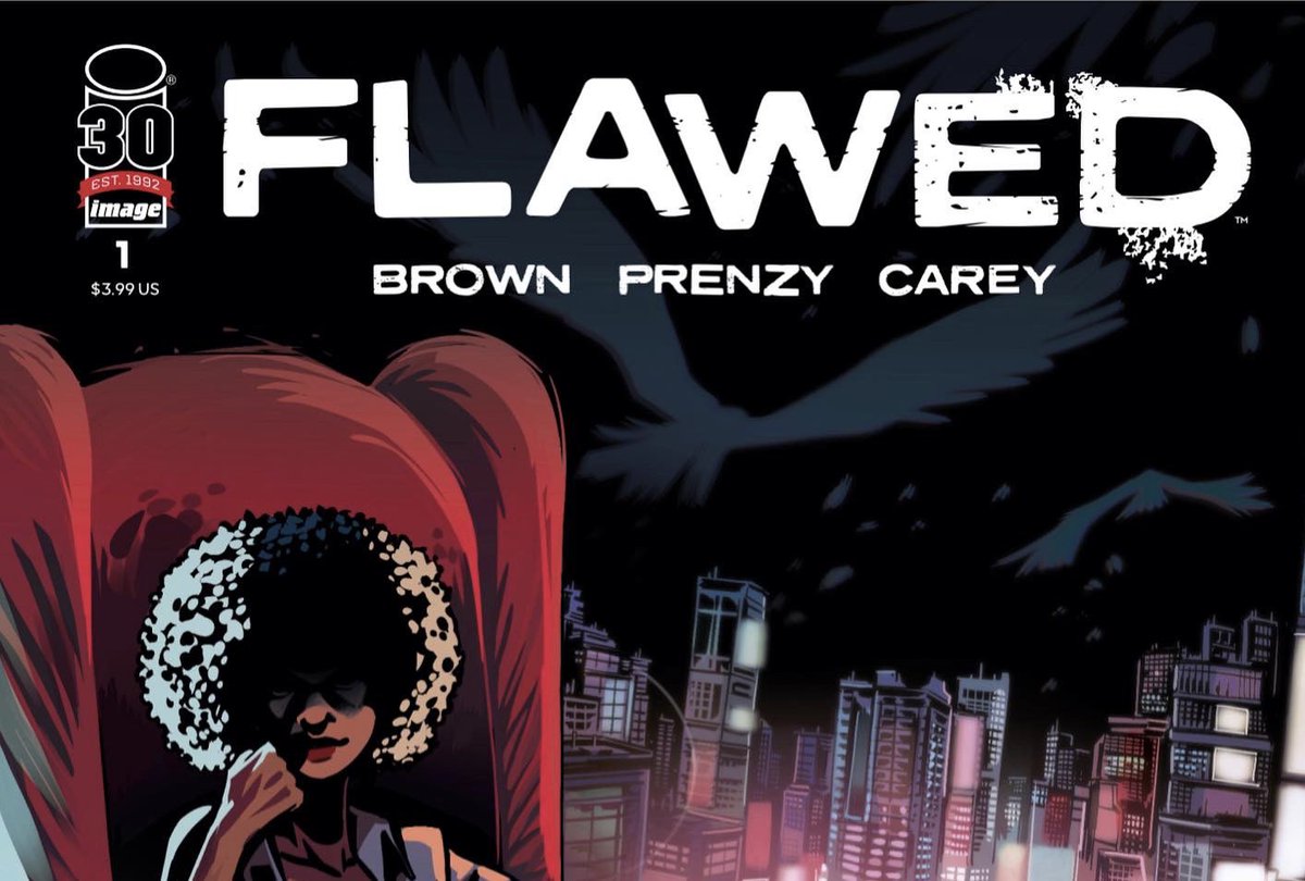 Cbrown803's tweet photo. Your hour is up! Flawed #1 in stores on September 28th! Psychiatrist Gem Ezz listens to her patient's problems during the day and solves them with deadly force at night! #Imagecomcs #preorder #comicbooks Art by @prenzyx #comicshops #amazonbooks https://t.co/K1A0lF3I1x
