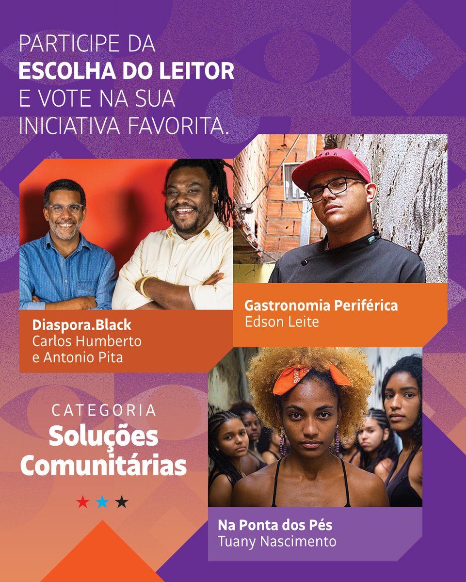 Vamos começar a semana com boa notícia? Olha só quem está concorrendo ao Prêmio Folha Empreendedor Social? Tem votação popular para apoiar os negócios: clique aqui para votar: bit.ly/votenadiaspora…