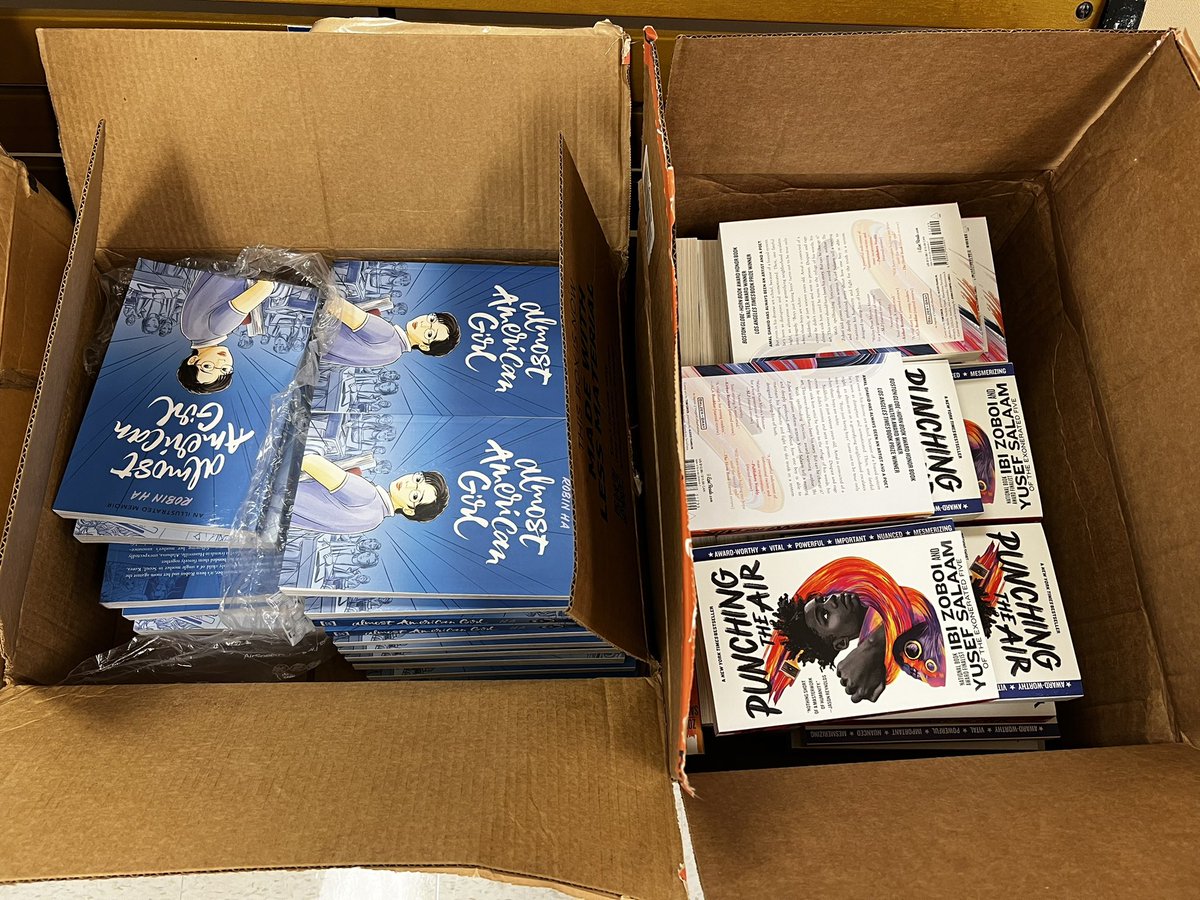 Our @DonorsChoose project was fully funded and the books have arrived!!! A HUGE Thank You to all those who gave to this project! So excited to be starting a #ProjectLit Book Club Chapter @Eisenhower_AISD this year! @Eisenhower_IB @aldinelibraries @MandeleDavis