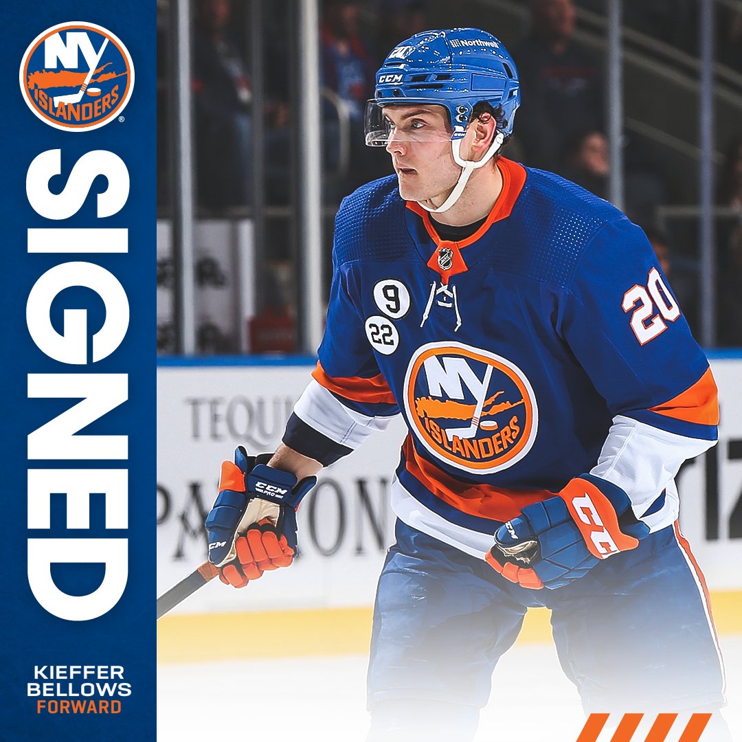 NYIslanders's tweet photo. #Isles News: The New York Islanders have signed forward Kieffer Bellows to a one-year contract!