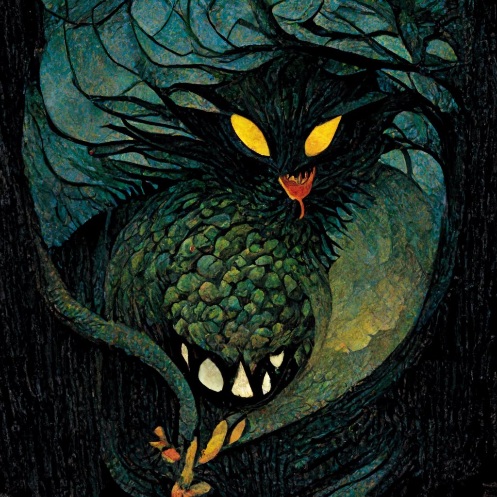 ExerGD's tweet photo. Using poems with #MidjourneyAI  is a wonderful way to create magical artworks. 

What is your #MidjourneyPoem?

Lewis Carroll  „The Jabberwocky“
#midjourneyart #poetry https://t.co/afjhv65fAg