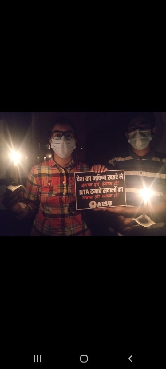 jaideva2662's tweet photo. STUDENTS WANT JUSTICE 🔥🔥#CANDLEMARCHforJeeNeetJustice @DG_NTA @PMOIndia @narendramodi @EduMinOfIndia @dpradhanbjp @erPawanBhadana @aajtak @ZeeNews @indiatvnews @Republic_Bharat @News18India @sudhirchaudhary @Official_AISU #jeemainThirdAttemptForAll https://t.co/Z0NmGl6PLE