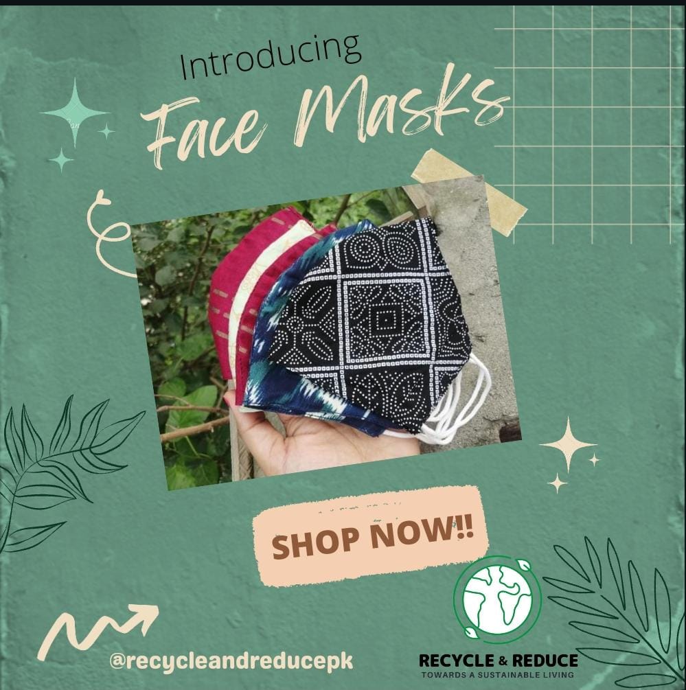 ReduceRecyclepk's tweet photo. Introducing Reusable Face Masks because safety always comes first. 

Grab one from our shop now:
https://t.co/DcCKDeRqMk

#sustainableliving #plasticfreejuly #plasticfreeliving #saynotoplastic #resuablemask #clothmask #switchtoreusables #zerowasteliving #coronavirus #staysafe https://t.co/SqoNcxuK6r