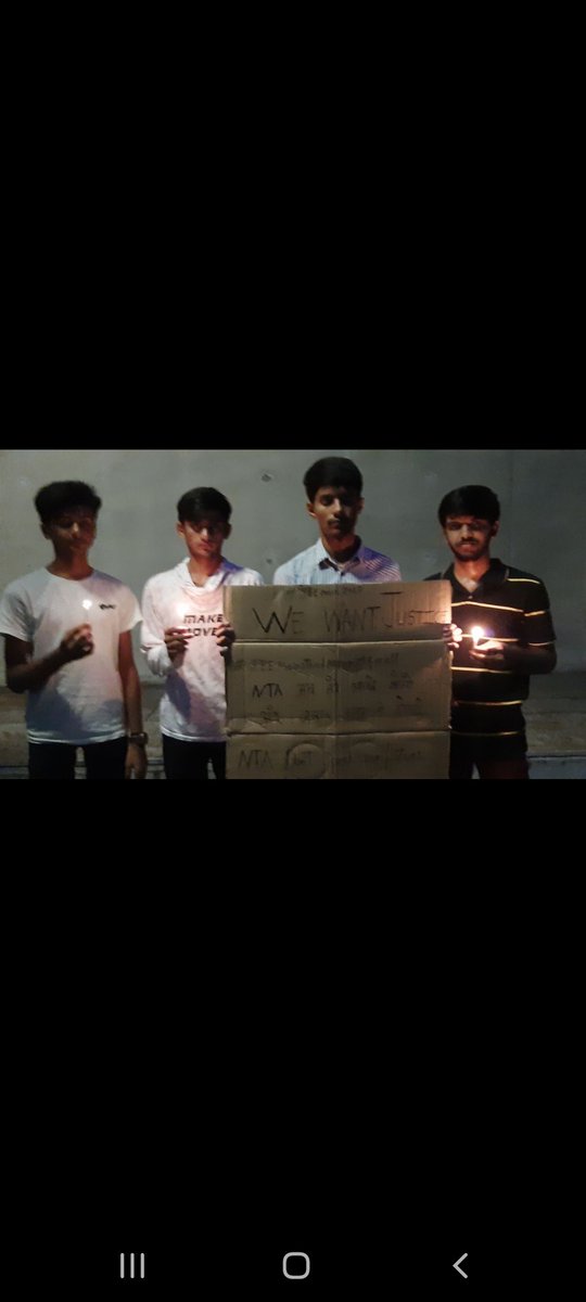 jaideva2662's tweet photo. STUDENTS WANT JUSTICE 🔥🔥#CANDLEMARCHforJeeNeetJustice @DG_NTA @PMOIndia @narendramodi @EduMinOfIndia @dpradhanbjp @erPawanBhadana @aajtak @ZeeNews @indiatvnews @Republic_Bharat @News18India @sudhirchaudhary @Official_AISU #jeemainThirdAttemptForAll https://t.co/Z0NmGl6PLE