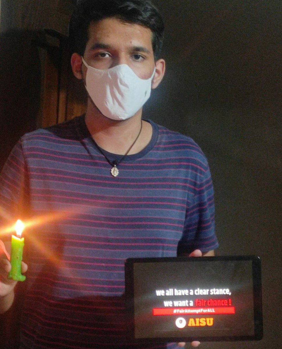 Official_AISU's tweet photo. छात्रों से जो टकराएगी,
वो सरकार कैसे टिक पाएगी.

#JEEMainsThirdAttemptForAll 
#CANDLEMARCHforJeeNeetJustice https://t.co/ij6SEhwuiJ
