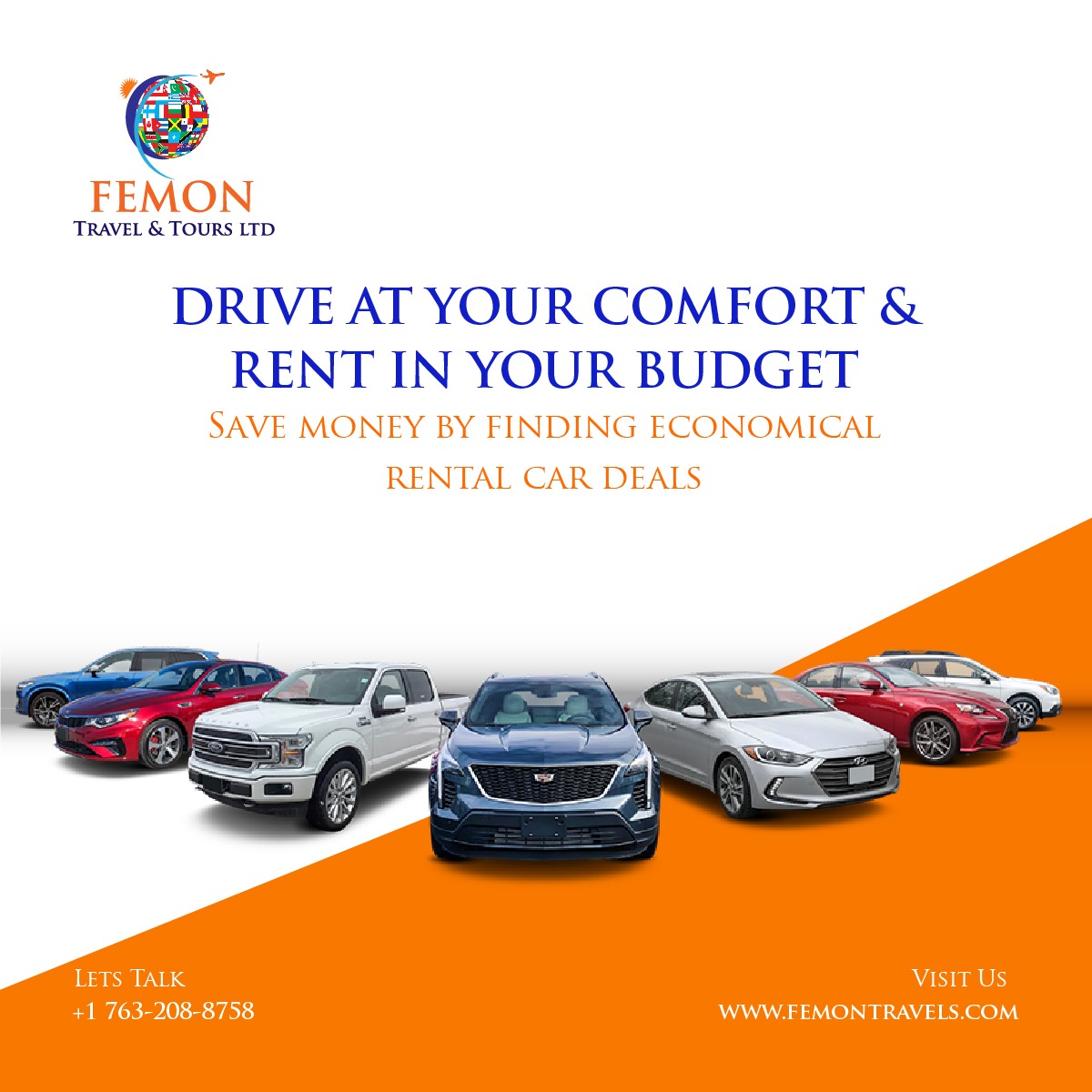 femontravels's tweet photo. Save money💸 on rental cars by searching for car rental deals on Femon Travel. We searches for rental car deals on hundreds of car rental sites to help you find the cheapest #carental
Visit us: https://t.co/8vskOLsGQX
Call us now at 763-208-2732
#rentcars #rentme #rental #Monday https://t.co/vWoDYPCkXc
