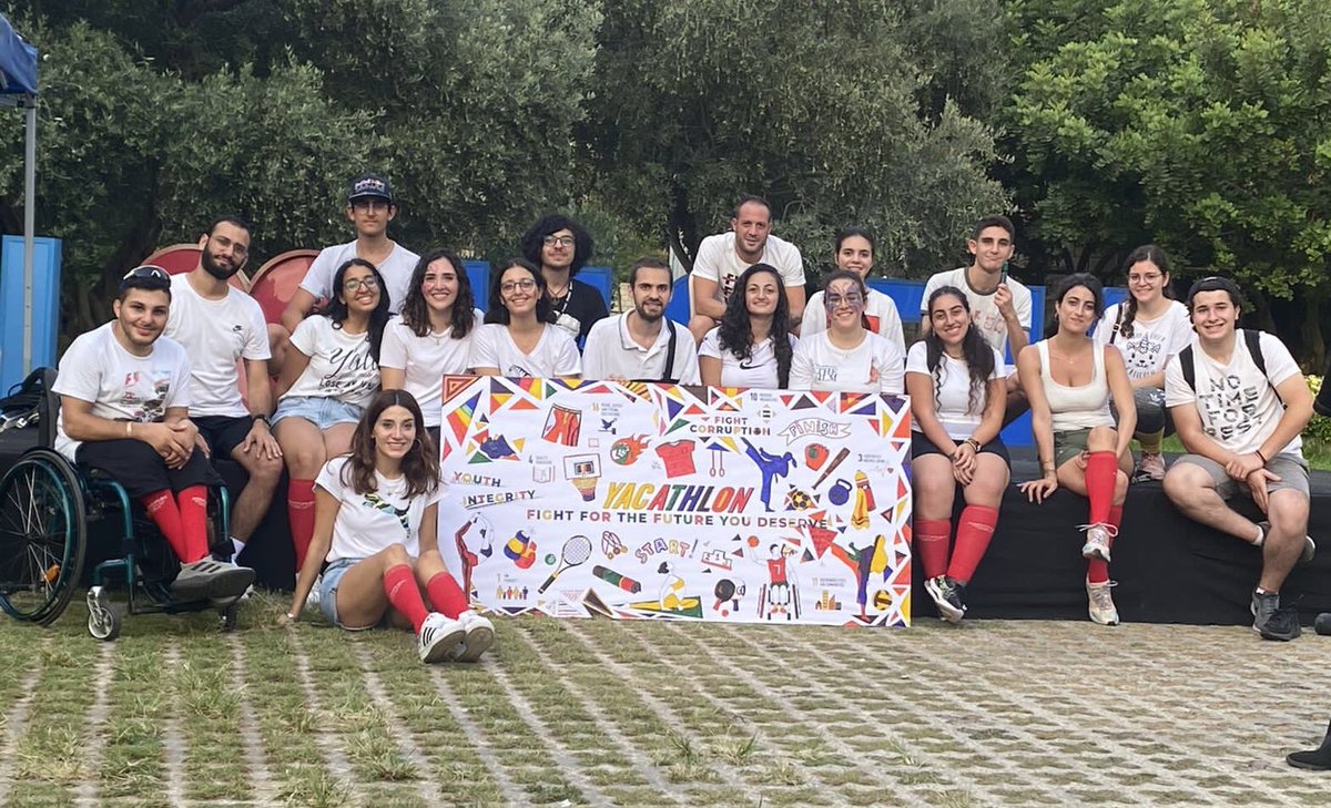 YouthYac's tweet photo. This year we held the first ever national #YACathlon in Lebanon with the support of our amazing partners Odyssey, Moon Monkey and Shooting Stars Academy 💛
The #YACathon is a sports event about the interrelation between #Corruption #SDGs and #inclusion. https://t.co/Sqd9nek6fs
