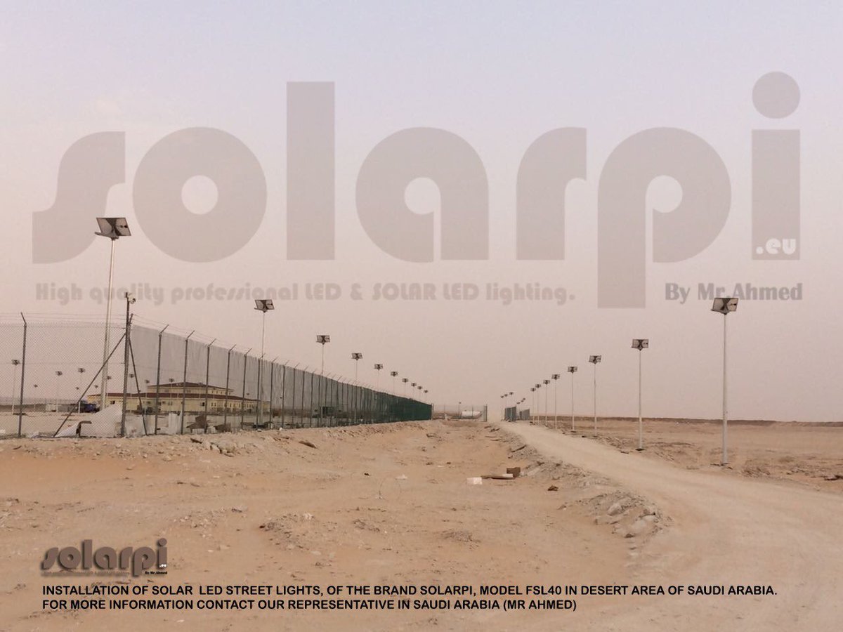 solarpi_eu's tweet photo. https://t.co/F7yFrQUJ6h Solar Led lighting at the Border Guard #military base, Saudi Arabian #desert. https://t.co/qd6jJ7bKEm
