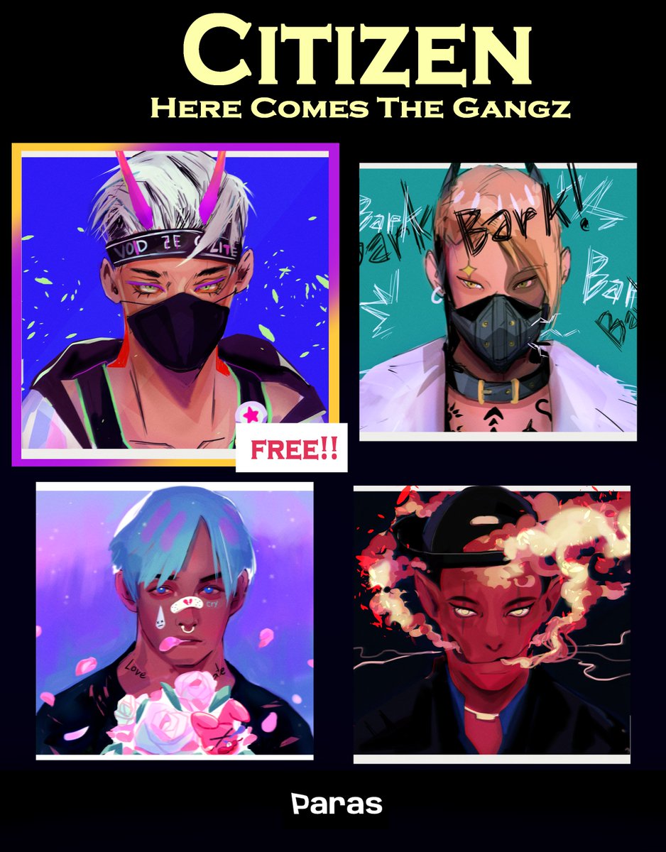 TheVoidKidz's tweet photo. สวัสดีค่ะ💕 วันนี้ดรอป4ตัวแรกของคอลเลคชั่น
' Citizen : Here Comes The Gangz ' บน Paras

ฝากเด็กๆด้วยนะคะ

⭐ฉลองเปิดคอลเลคชั่นแรกสามารถไปรับตัว #000 ได้ฟรีนะคะ 

⭐ https://t.co/R2ths1h1m9

⭐️Discord coming..

#nft #nftart #NFTCommunity #NFTThaicommunity #Paras #NEARProtocol https://t.co/IbzJDsrrsv
