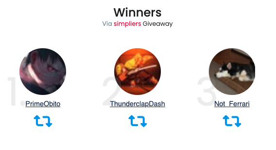 The Names were drawn on Saturday! and the winners of the free Decals are..... <a href="/PrimeObito/">Prime Obito</a>  <a href="/ThunderclapDash/">ThunderclapDash</a> and <a href="/Not_Ferrari/">Not_Ferrari</a>!
Please Send me a DM to claim your Prize! thank you so much to all who participated!