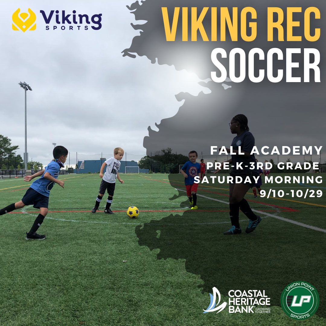 Have a child aged 4-9 years old that is interested in playing soccer?! Register today for Viking Sports Rec Soccer Academy. 

Link in bio or go to unionpointsportscomplex.com/recacademy

#UnionPointSports #VikingSports