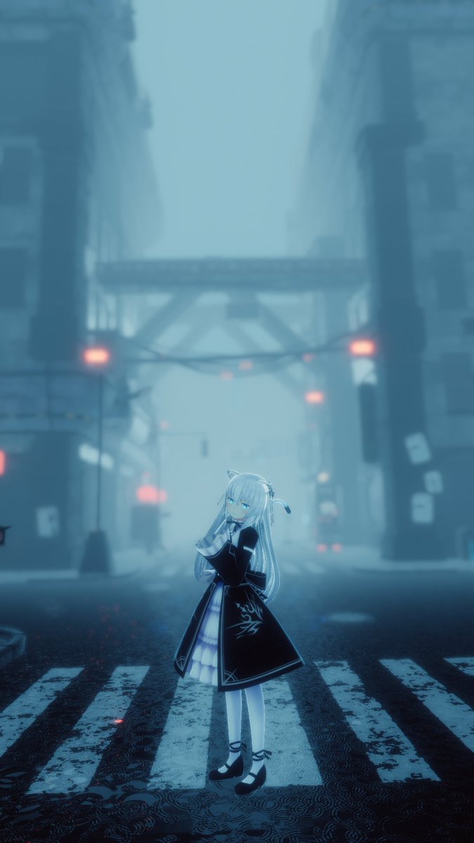 Masscat_Hisui's tweet photo. 「Fog night cat」 https://t.co/WXJyEvp71B