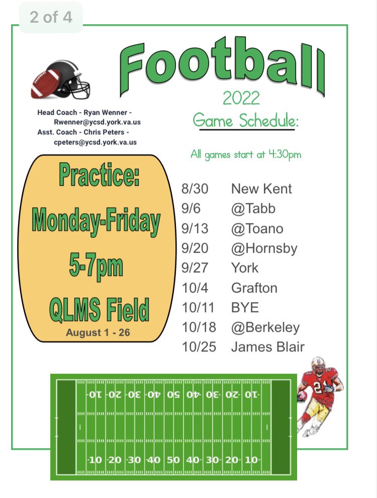 GoQLMS's tweet photo. Gearing up for fall sports! See our newsletter! ๐๐ #goqlms https://t.co/Pk6P28bDEf