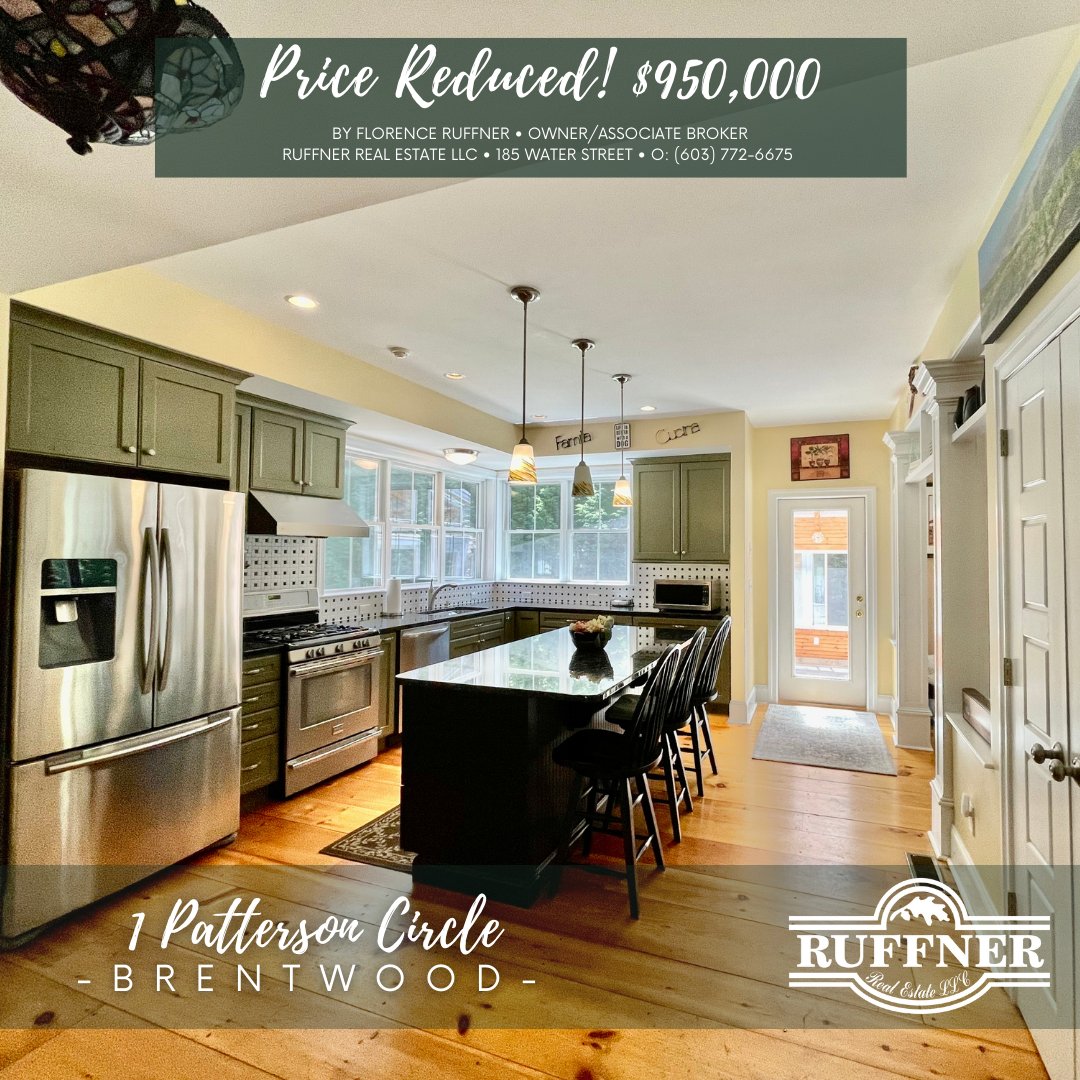 FlorenceRuf's tweet photo. HUGE PRICE REDUCTION
📍 1 Patterson Circle (Brentwood)
Asking $950,000
.
.
👇 More info &amp; photos here 👇
https://t.co/YovPZX3nv4
.
.
🛏 3
🛁 2.5
🌳 20+ private acres
.
.
🔑 Florence Ruffner, CRS
📱 603-674-5440
☎️ 603-772-6675
🏢 Ruffner Real Estate LLC https://t.co/Dzx8IX1MRl