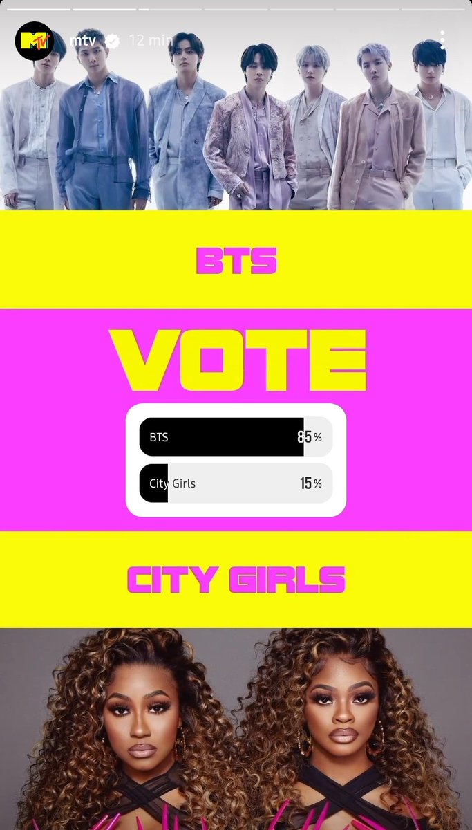 BANGTANITA_B1CS's tweet photo. 📲 ARMY! È ora possibile votare i @BTS_twt nella categoria 'Group of the Year' dei #VMAs  

Correte nelle storie Instagram di MTV! 

🔗 Storie: https://t.co/KqCcD6vPUb https://t.co/S4u5Jy7A5C