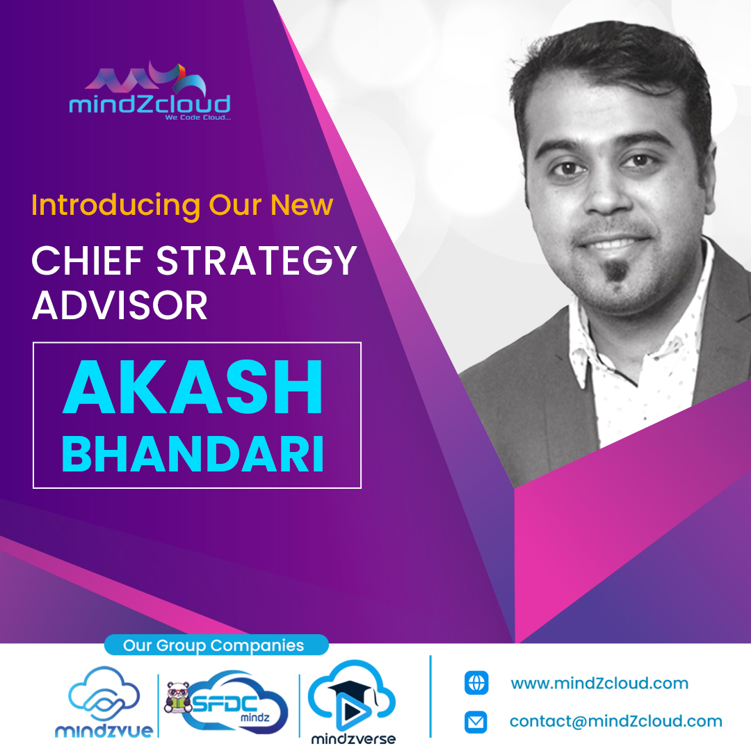 MindZcloud's tweet photo. This is Big & Important. We are excited to welcome Mr Akash Bhandari in a Top Leadership Role. With his experience, the MZ group is destined towards a trajectory of Growth and Success.
#LeadershipAnnouncement #Newleader #Salesforce #mindZcloud #mindZverse #MZEnterprise https://t.co/nl0E09ROs9
