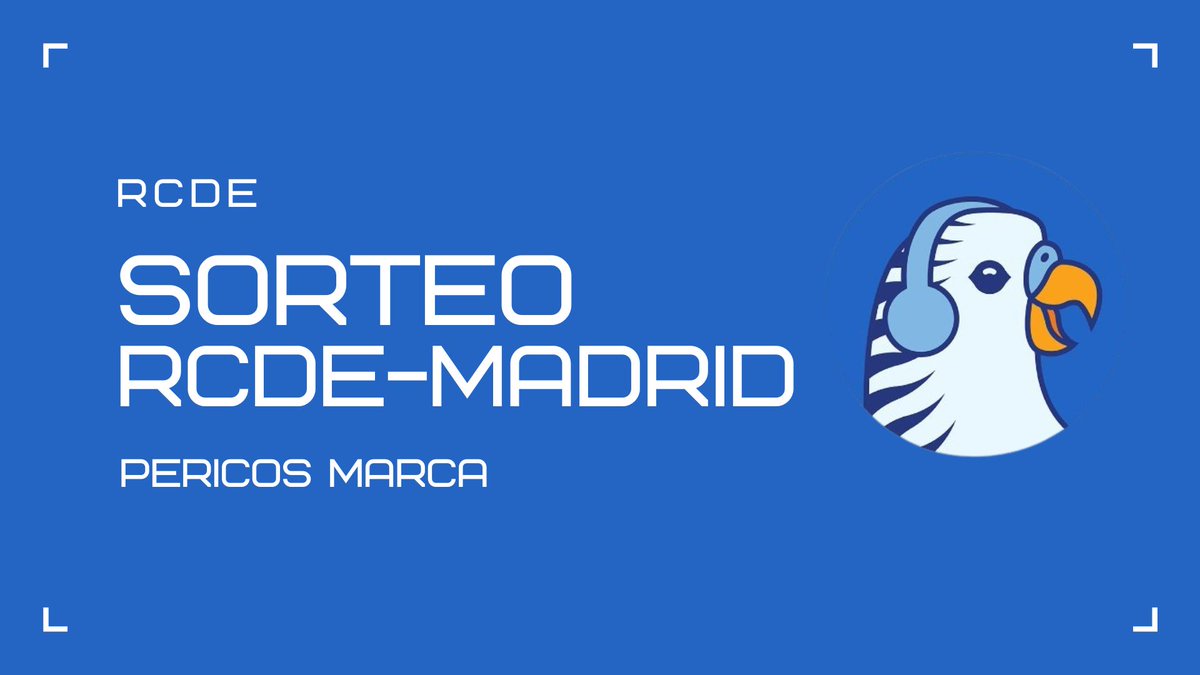 pericos_marca's tweet photo. 🚨 Sorteamos dos entradas de tribuna para el partidazo del próximo domingo. 

📲 Para participar, sigue @pericos_marca y haz RT y Me Gusta de esta publicación. 

🔥 El próximo jueves anunciaremos ganador/a. 

#RCDE #EspanyolRealMadrid https://t.co/4GBEwWYcof
