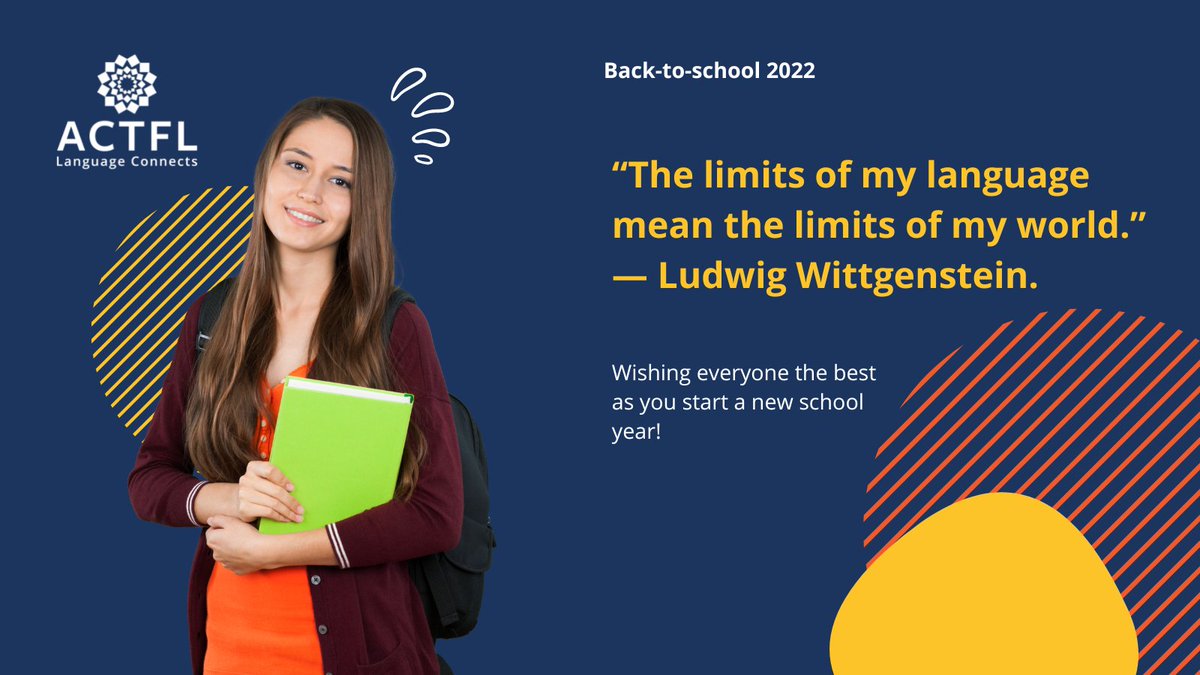 actfl's tweet photo. Hooray for all the teachers as you start another year of expanding your students world! 🙌 #BackToSchool #WLTeach https://t.co/5MDzVJGfY8