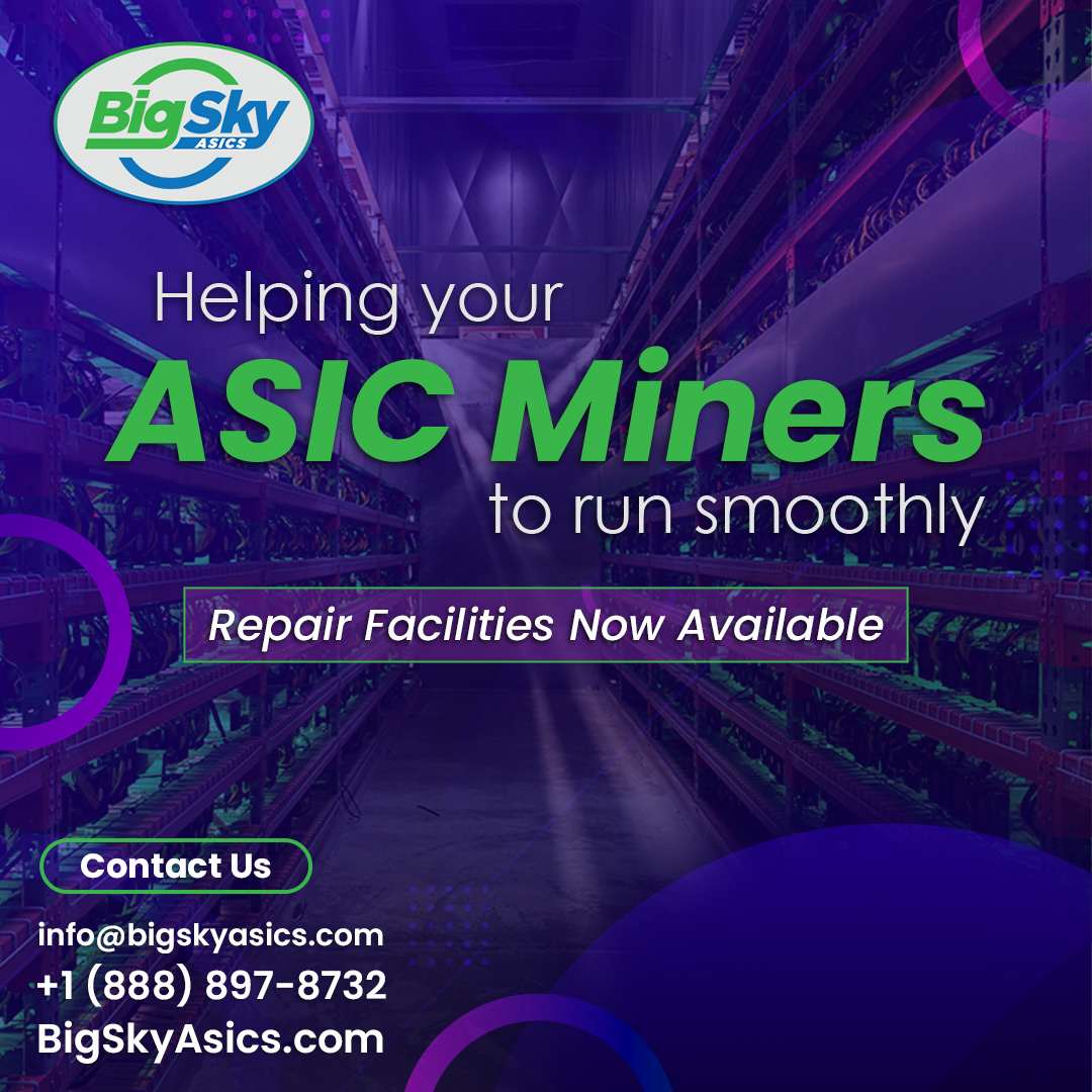 bigskyasics's tweet photo. You no longer have to lose money due to long-term downtime of your crypto mining hardware / ASICs.
We are now providing ASIC miners repair and maintenance services.
Visit our website: https://t.co/qENDNujiJ3
#cryptominer #repair #goldshell #bitmain #canaan #ibelink #miningfarm https://t.co/KSgvrLI5Pu