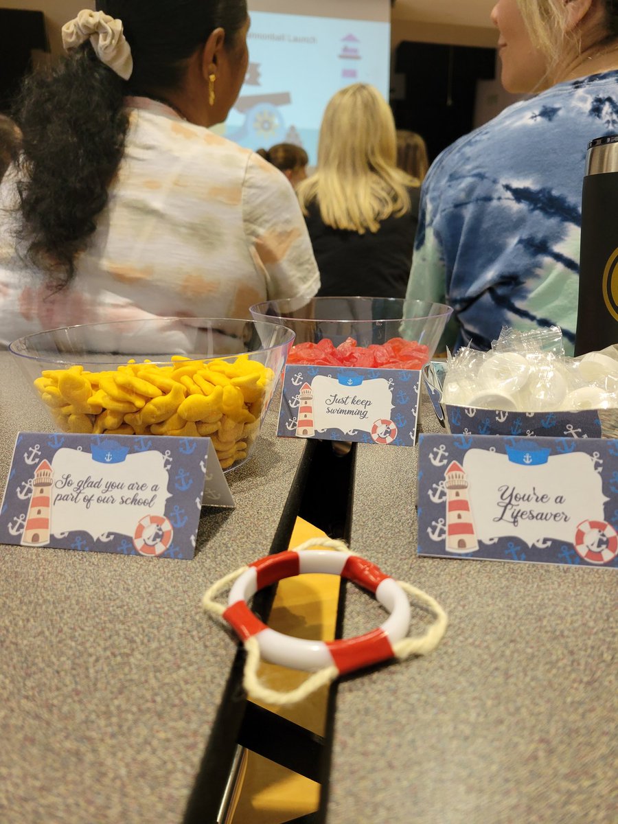 The <a href="/DDEDolphins/">Davis Drive ES</a> staff are grabbing the wheel to take to the SEAS for the 2022-2023 school year!  Looking forward to following the SIP North Star🌟 to Successfully Educate All Students! #SEAS