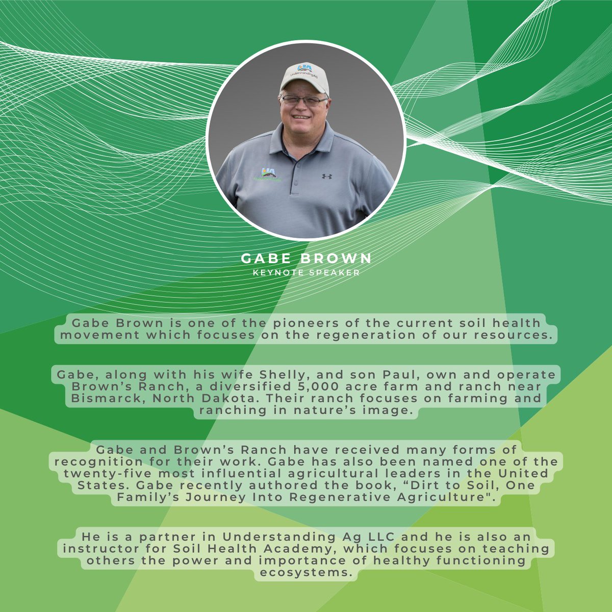 406Agronomy's tweet photo. Two big names of the 'Soil Health world' are going to be live presenting at our 406 Agronomy Summit: Gabe Brown and Jill Clapperton!
Mark your calendars! Can't wait to see you all on Nov 28-29, 2022.
@Rhizoterra @UnderstandingAg @NRCS_MT #mtsoilhealth #soilhealth #regenag #406AS https://t.co/QG4bwidd2P