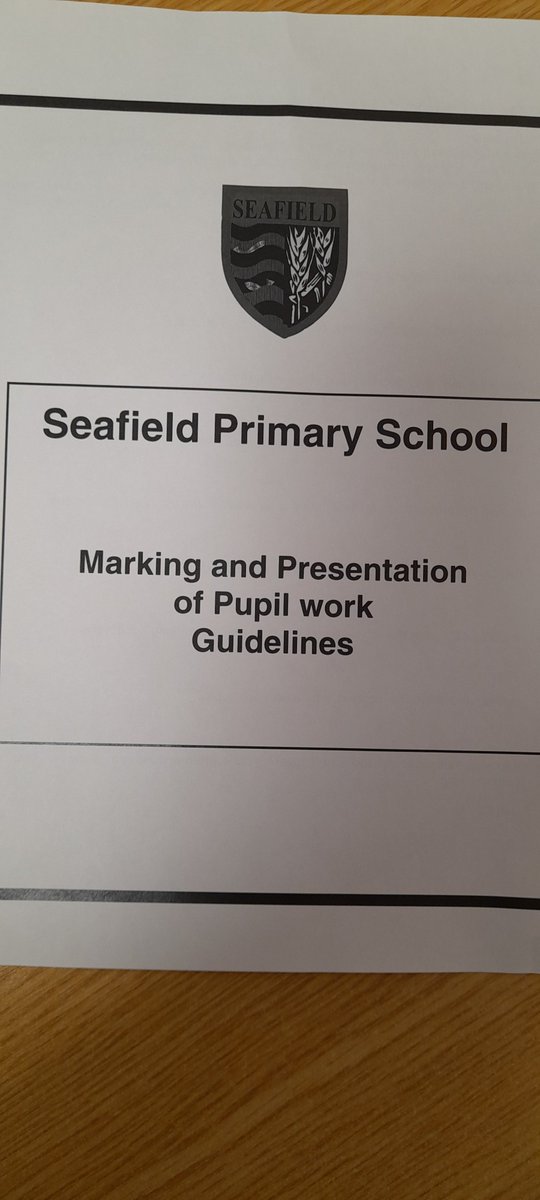 SeafieldHT's tweet photo. Seafield standards ๐ to the forefront to start Session 2022 - 23 ๐ง #markingandpresentation #gtcs #moraycouncil for staff ~ reminding ourselves post - Covid ๐ https://t.co/BU3oA6f9ia