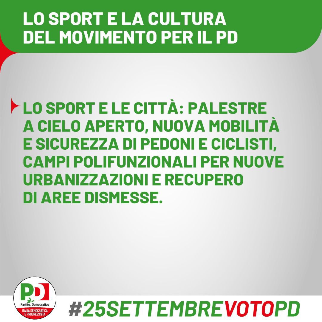 pdnetwork's tweet photo. Lo sport è integrazione. Non discrimina, unisce. 

Lo sport corregge le #devianze vere, quelle di un sistema che ghettizza chi è considerato diverso ed emargina chi è più fragile o vive in contesti a rischio.
@mauroberruto https://t.co/kmBZKd22JS